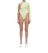 Ph5 Dragon One Sleeve Bodysuit In Mint Julep In Multi