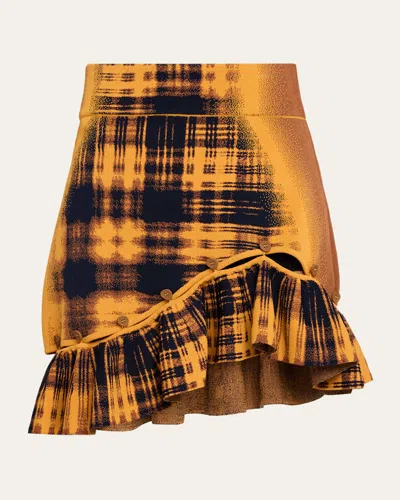 Ph5 Garlen Wavy Asymmetric Mini Skirt In Multi