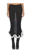 Ph5 Ginny Alpaca Wavy Midi Skirt In Black