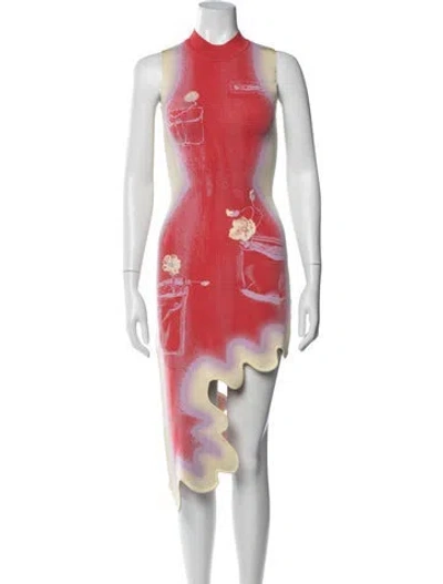 Pre-owned Ph5 Graphic Print Knee-length Dress In Multi