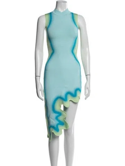 Pre-owned Ph5 Graphic Print Mini Dress In Blue