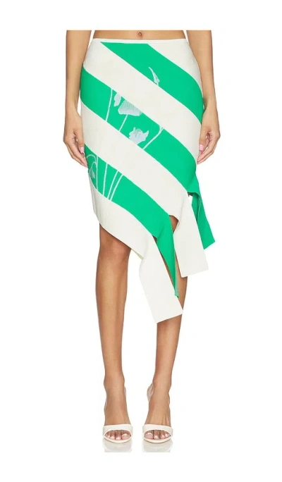 Ph5 Hesper Uv Reactive Midi Skirt In White