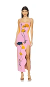 Ph5 Iris Flower-print Maxi Tank Dress In Pink Blushing