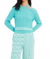 Ph5 Jan Eco Cropped Longsleeve In Blue Lagoon In Blue
