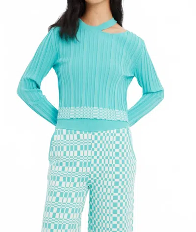 Ph5 Jan Eco Cropped Longsleeve In Blue Lagoon