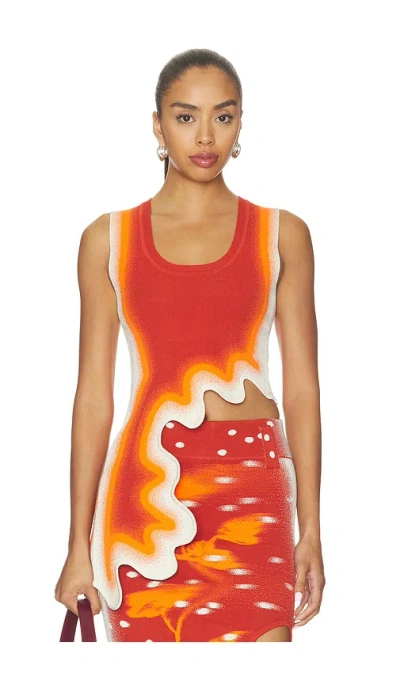 Ph5 Kerry Wavy Tank Top In Orange