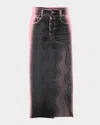 Ph5 Lily Wavy Denim Maxi Skirt In Multi