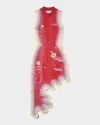 Ph5 Daphne Reversible Tank Dress In Marquee Red