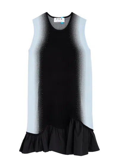 Ph5 Mochi Dégradé Knitted Mini Dress In Black