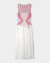 Ph5 Nagini Mixed-media Midi Dress In Uv Reactive