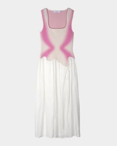 Ph5 Nagini Mixed-media Midi Dress In Uv Reactive