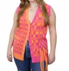 Ph5 Noel Eco Plaid Cardigan In Pink