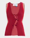 Ph5 H5 Womens Nova V-neck Stretch-woven Vest Cherry Red Xs In Red