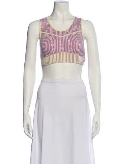 Pre-owned Ph5 Nylon Printed Crop Top W/ Tags In Multi