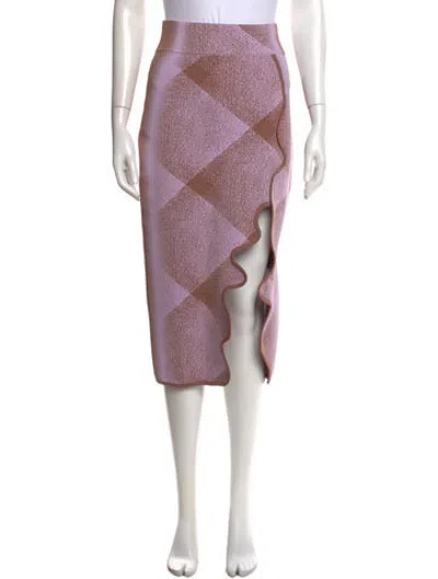 Pre-owned Ph5 Patterned Midi Length Skirt In Purple