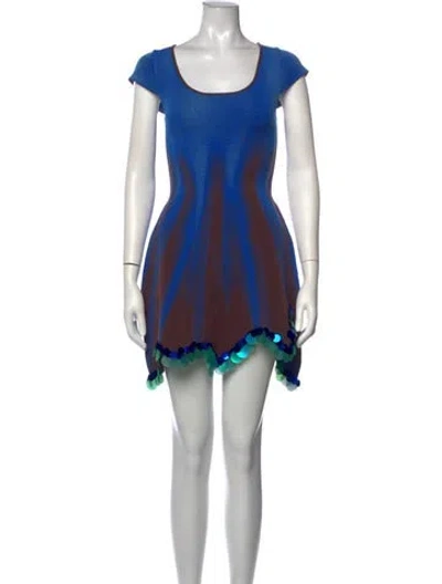 Pre-owned Ph5 Patterned Mini Dress W/ Tags In Blue