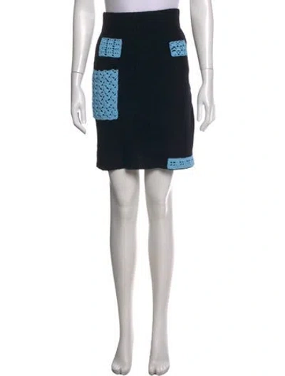 Pre-owned Ph5 Patterned Mini Skirt W/ Tags In Black