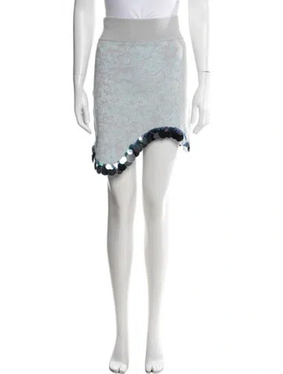Pre-owned Ph5 Patterned Mini Skirt In White