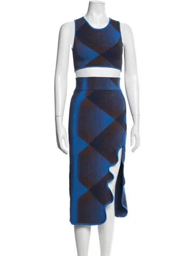 Pre-owned Ph5 Patterned Skirt Set In Blue