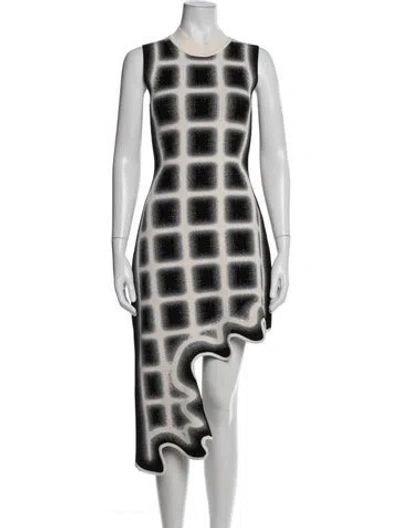 Pre-owned Ph5 Plaid Print Mini Dress In White