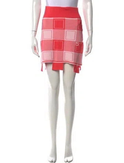 Pre-owned Ph5 Plaid Print Mini Skirt In Pink