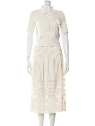 Pre-owned Ph5 Pleated Accents Skirt Set In Neutrals