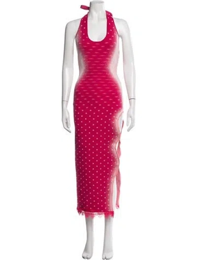 Pre-owned Ph5 Polka Dot Print Long Dress In Pink