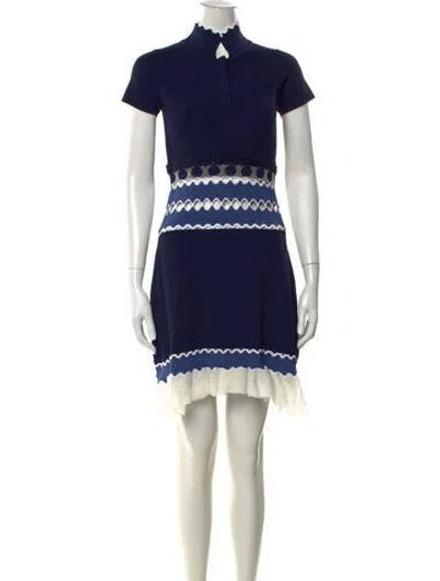 Pre-owned Ph5 Polka Dot Print Mini Dress In Blue