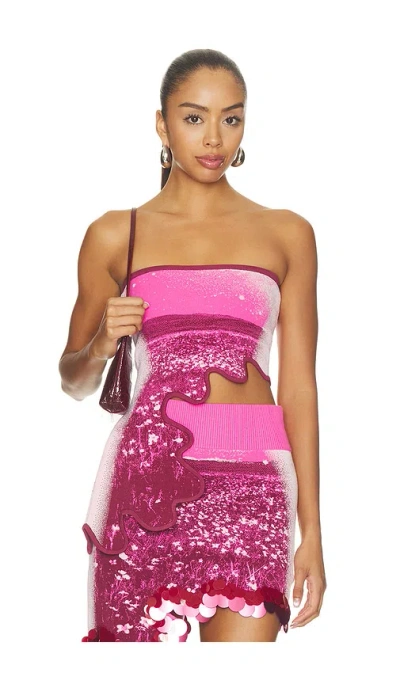Ph5 Pomelo Wavy Bra Top In Pink