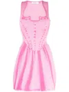 Ph5 Poppy Intarsia Stretch-knit Mini Dress In Rosa