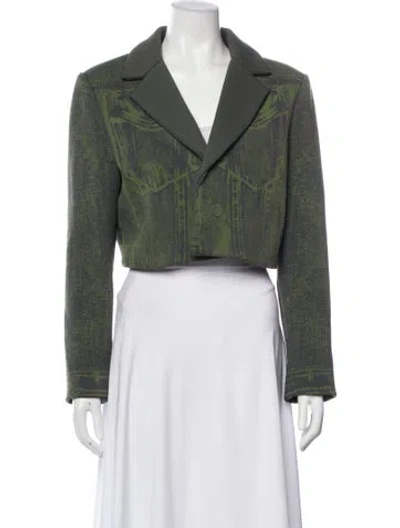 Pre-owned Ph5 Printed Bolero In Green