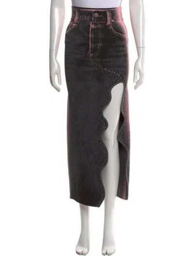 Pre-owned Ph5 Printed Long Skirt W/ Tags In Green