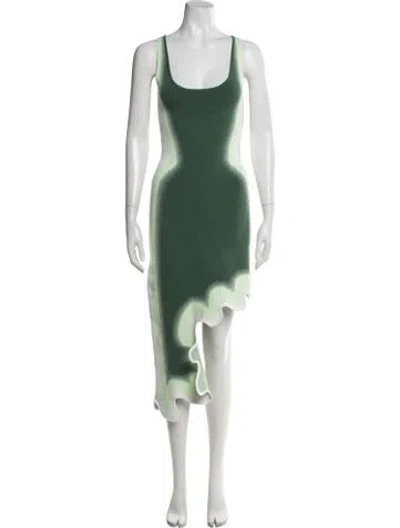 Pre-owned Ph5 Printed Midi Length Dress In Green