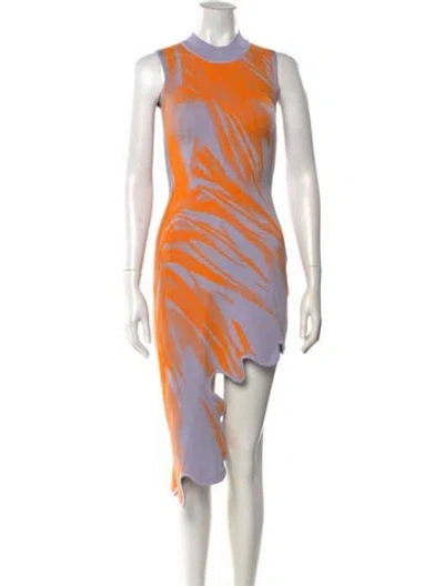 Pre-owned Ph5 Printed Midi Length Dress In Orange