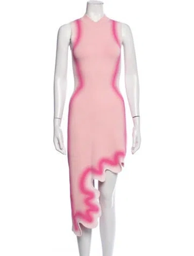 Pre-owned Ph5 Printed Midi Length Dress In Pink