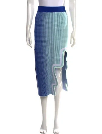 Pre-owned Ph5 Printed Midi Length Skirt In Blue