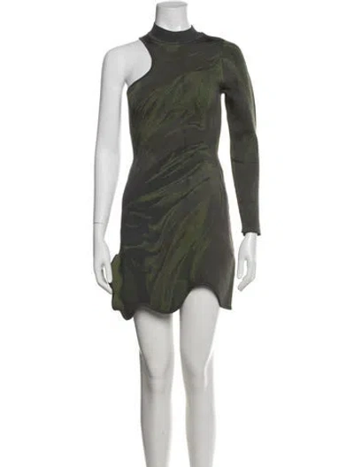 Pre-owned Ph5 Printed Mini Dress In Green