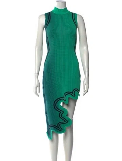 Pre-owned Ph5 Printed Mini Dress In Green