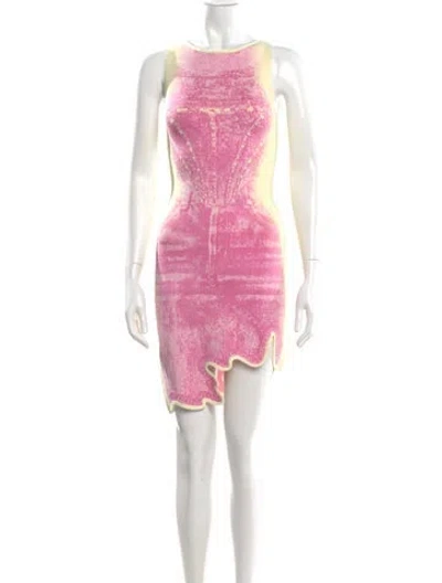Pre-owned Ph5 Printed Mini Dress W/ Tags In Pink
