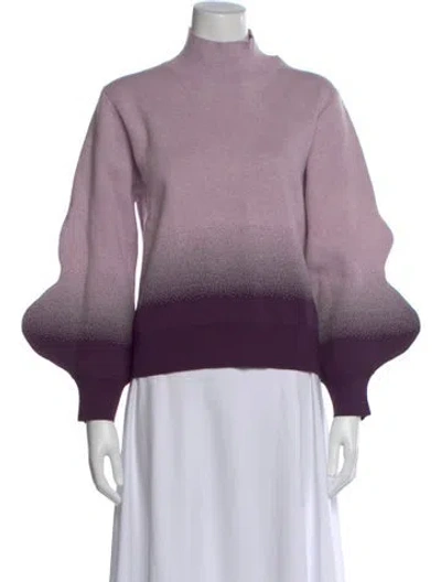 Pre-owned Ph5 Printed Mock Neck Sweater In Purple