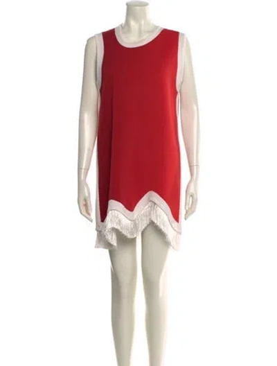 Pre-owned Ph5 Scoop Neck Mini Dress In Red