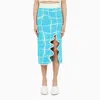 Ph5 Bonnie Skirt In Aqua-coloured Jersey In Blue