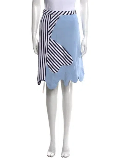 Pre-owned Ph5 Striped Knee-length Skirt In Blue