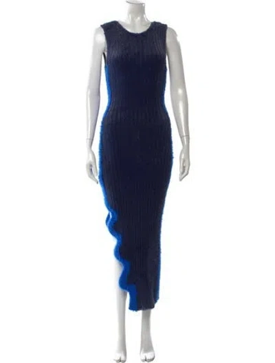 Pre-owned Ph5 Striped Long Dress In Blue