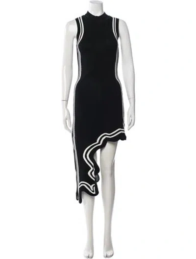 Pre-owned Ph5 Striped Midi Length Dress In Black