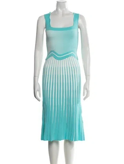 Pre-owned Ph5 Striped Midi Length Dress In Blue