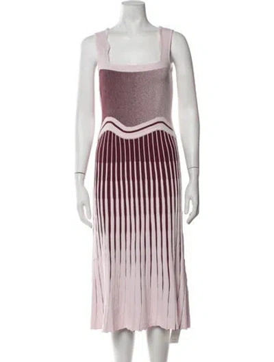 Pre-owned Ph5 Striped Midi Length Dress W/ Tags In Pink