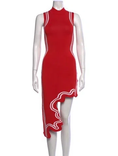 Pre-owned Ph5 Striped Mini Dress In Red