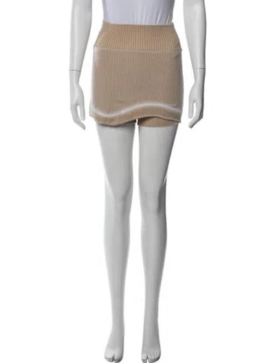 Pre-owned Ph5 Striped Mini Shorts In Neutral