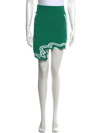 Pre-owned Ph5 Striped Mini Skirt In Green